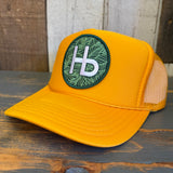 Hermosa Beach HERMOSA HILS High Crown Trucker Hat - Gold