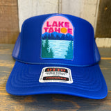 LAKE TAHOE High Crown Trucker Hat - Royal Blue