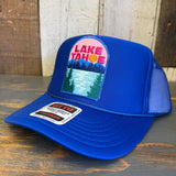 LAKE TAHOE High Crown Trucker Hat - Royal Blue