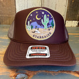 STARGAZER High Crown Trucker Hat - Brown