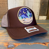STARGAZER High Crown Trucker Hat - Brown