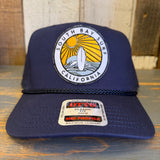 SOUTH BAY SURF (Multi Color Patch) 5 Panel Mid Profile Baseball Cap - Navy