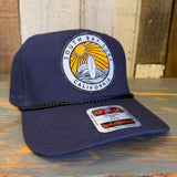 SOUTH BAY SURF (Multi Color Patch) 5 Panel Mid Profile Baseball Cap - Navy