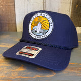 SOUTH BAY SURF (Multi Color Patch) 5 Panel Mid Profile Baseball Cap - Navy