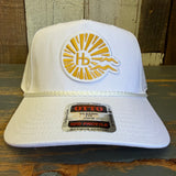 Hermosa Beach CLASSIC LOGO 5 Panel Mid Profile Baseball Cap - White