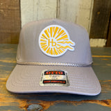 Hermosa Beach CLASSIC LOGO 5 Panel Mid Profile Baseball Cap - Grey