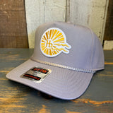Hermosa Beach CLASSIC LOGO 5 Panel Mid Profile Baseball Cap - Grey