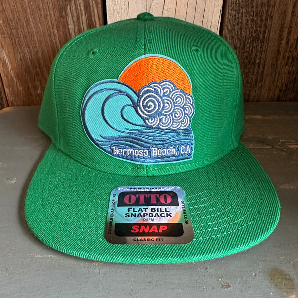 Hermosa Beach TUBULAR :: 6-Panel Mid Profile Snapback Hat - Kelly Green