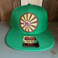 Hermosa Beach SUNBEAMS :: 6-Panel Mid Profile Snapback Hat - Kelly Green