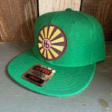 Hermosa Beach SUNBEAMS :: 6-Panel Mid Profile Snapback Hat - Kelly Green