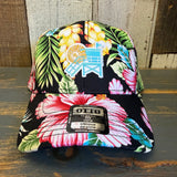 Hermosa Beach LIFEGUARD TOWER Hawaiian Pattern 6 Panel Low Profile Baseball Cap - A ‘o ia (Curved Brim)