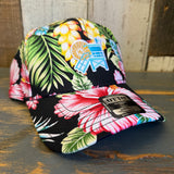 Hermosa Beach LIFEGUARD TOWER Hawaiian Pattern 6 Panel Low Profile Baseball Cap - A ‘o ia (Curved Brim)