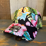 Hermosa Beach LIFEGUARD TOWER Hawaiian Pattern 6 Panel Low Profile Baseball Cap - A ‘o ia (Curved Brim)