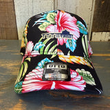 Manhattan Beach PIER & ROUNDHOUSE Hawaiian Pattern 6 Panel Low Profile Baseball Cap - A ‘o ia (Curved Brim)