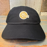 Hermosa Beach CLASSIC LOGO 6 Panel Low Profile Style Dad Hat - Black