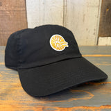 Hermosa Beach CLASSIC LOGO 6 Panel Low Profile Style Dad Hat - Black
