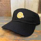 Hermosa Beach CLASSIC LOGO 6 Panel Low Profile Style Dad Hat - Black