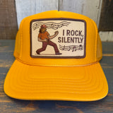 I ROCK, SILENTLY :: Trucker Hat - Gold