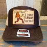 I ROCK, SILENTLY :: Trucker Hat - Brown/Khaki