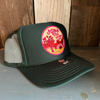 JOSHUA TREE NATIONAL PARK High Crown Trucker Hat - Dark Green
