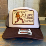 I ROCK, SILENTLY :: Trucker Hat - Khaki/Brown