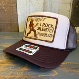 I ROCK, SILENTLY :: Trucker Hat - Khaki/Brown