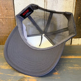 CALIFORNIA POPPY High Crown Trucker Hat - Charcoal Grey