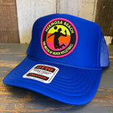 Hermosa Beach THE MECCA OF BEACH VOLLEYBALL Trucker Hat - Royal Blue