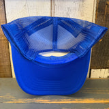 Hermosa Beach THE MECCA OF BEACH VOLLEYBALL Trucker Hat - Royal Blue