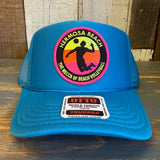 Hermosa Beach THE MECCA OF BEACH VOLLEYBALL Trucker Hat - Turquoise