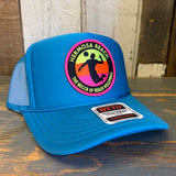 Hermosa Beach THE MECCA OF BEACH VOLLEYBALL Trucker Hat - Turquoise