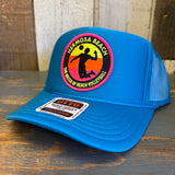 Hermosa Beach THE MECCA OF BEACH VOLLEYBALL Trucker Hat - Turquoise