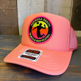 Hermosa Beach THE MECCA OF BEACH VOLLEYBALL Trucker Hat - Coral