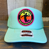 Hermosa Beach THE MECCA OF BEACH VOLLEYBALL Trucker Hat - Seafoam Green