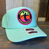 Hermosa Beach THE MECCA OF BEACH VOLLEYBALL Trucker Hat - Seafoam Green