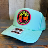 Hermosa Beach THE MECCA OF BEACH VOLLEYBALL Trucker Hat - Seafoam Green