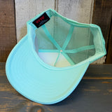 Hermosa Beach THE MECCA OF BEACH VOLLEYBALL Trucker Hat - Seafoam Green