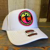 Hermosa Beach THE MECCA OF BEACH VOLLEYBALL Trucker Hat - White