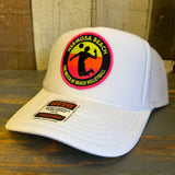 Hermosa Beach THE MECCA OF BEACH VOLLEYBALL Trucker Hat - White