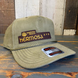 Hermosa Beach HERMOSA AVE Corduroy Baseball Cap - Olive Green