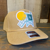 Hermosa Beach LIFEGUARD TOWER Corduroy Baseball Cap - Khaki