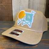 Hermosa Beach LIFEGUARD TOWER Corduroy Baseball Cap - Khaki