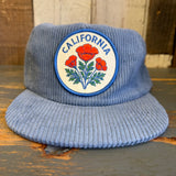 CALIFORNIA POPPY Corduroy Field Trip Hat - Slate Blue
