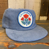 CALIFORNIA POPPY Corduroy Field Trip Hat - Slate Blue