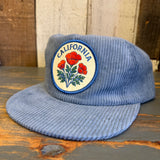 CALIFORNIA POPPY Corduroy Field Trip Hat - Slate Blue