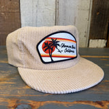 Hermosa Beach RETRO SUNSET Corduroy Field Trip Hat - Eggshell