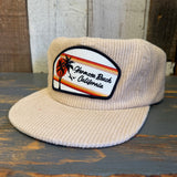 Hermosa Beach RETRO SUNSET Corduroy Field Trip Hat - Eggshell