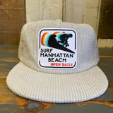 SURF MANHATTAN BEACH :: OPEN DAILY Corduroy Field Trip Hat - Wolf Grey