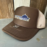 MANHATTAN BEACH PIER & ROUNDHOUSE High Crown Trucker Hat - Brown/Khaki