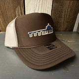 MANHATTAN BEACH PIER & ROUNDHOUSE High Crown Trucker Hat - Brown/Khaki